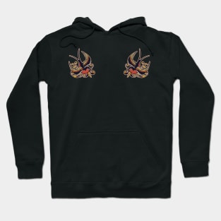 Traditional pair of Sparrows tattoo Hoodie